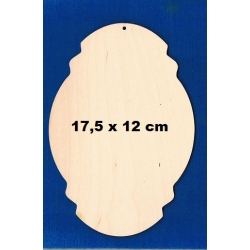 Tabliczka  17,5x12cm z otworem, zawieszka ozdobna , deseczka / SKLEJKA #3mm